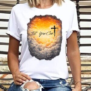 Til You Cant Cross Tee Graphic Short Sleeve T-Shirt Top